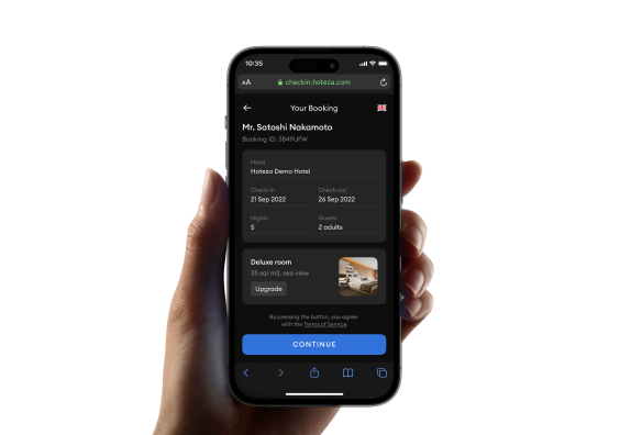 Hoteza Mobile Check-in